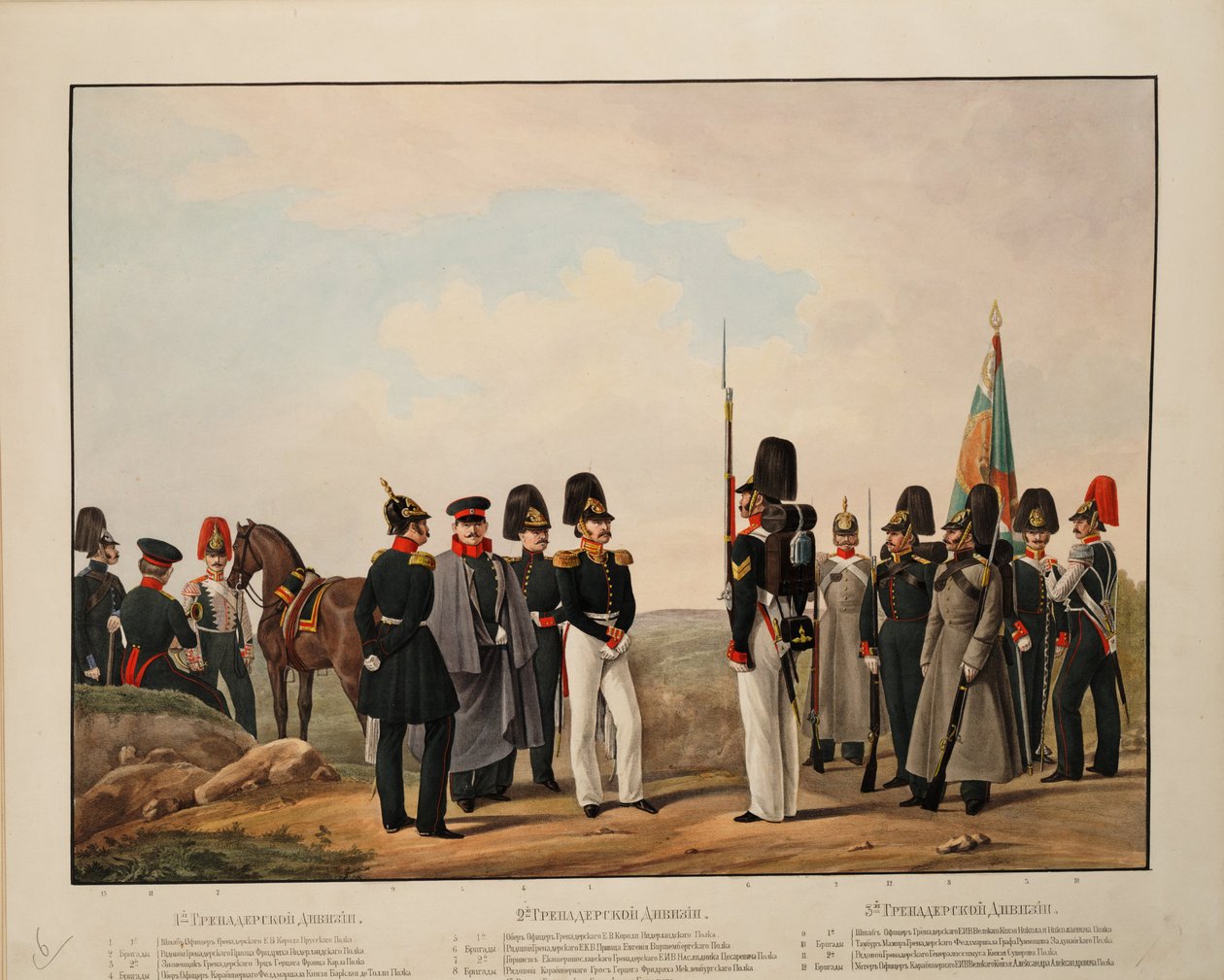 1ª, 2ª e 3ª Divisões de granadeiros russas, 1845-1855 de Karl Karlovich Piratsky