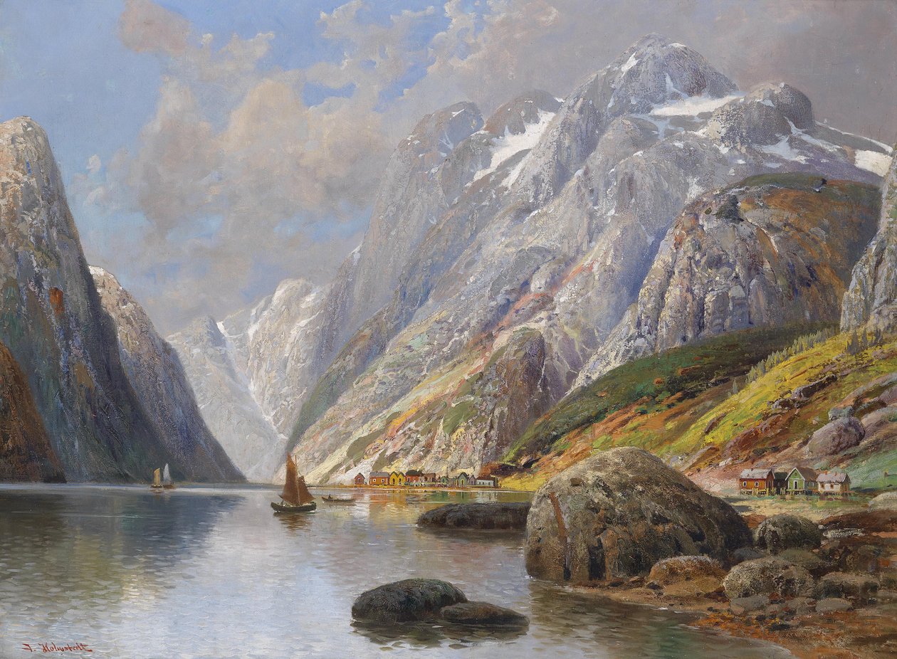Paisagem do fiorde de Karl Kaufmann