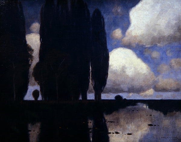 Cena Rhineland (óleo sobre tela) de Karl Kustner
