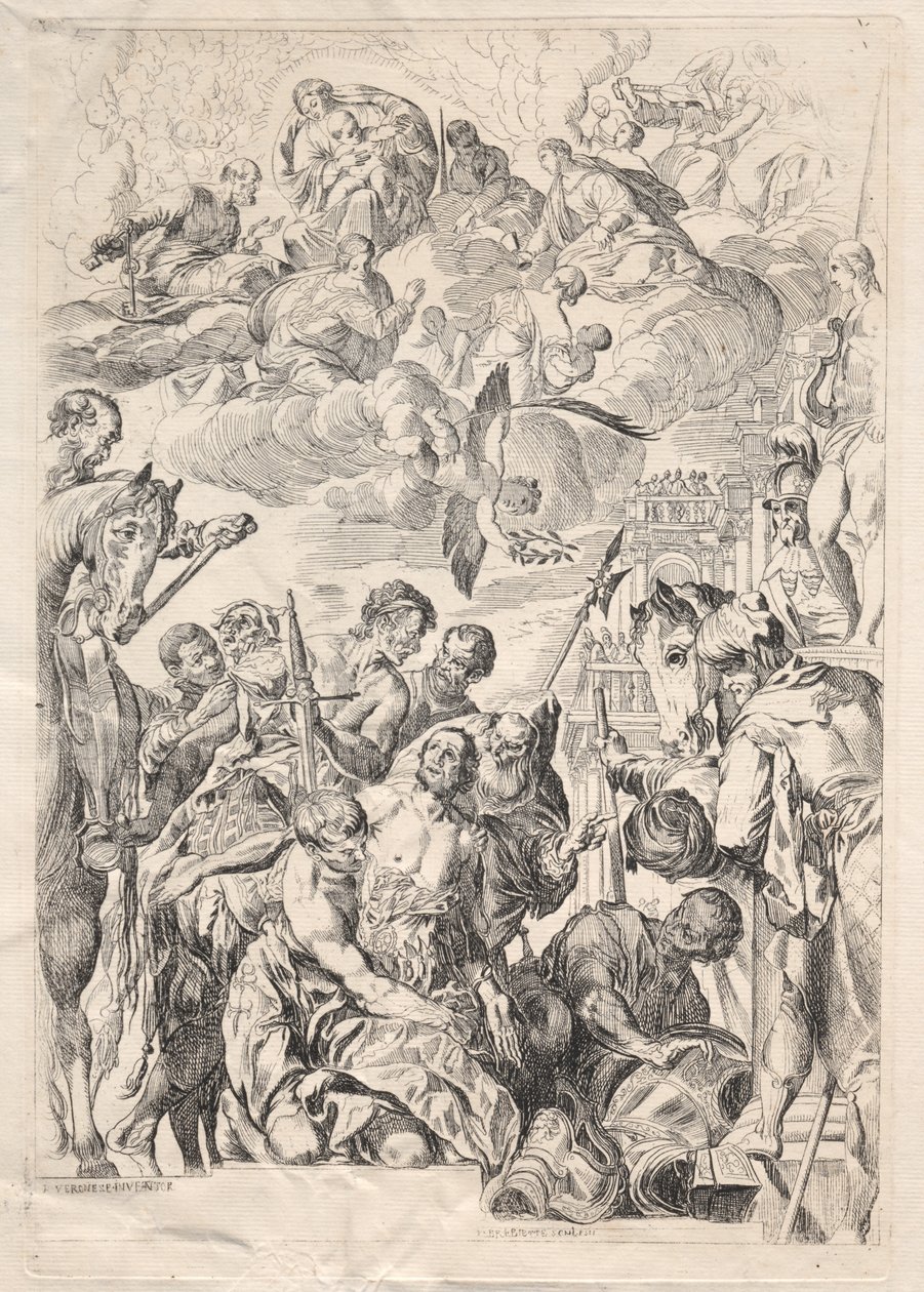 São Jorge se preparando para seu martírio de Karl Ludwig Bernhard Buchhorn