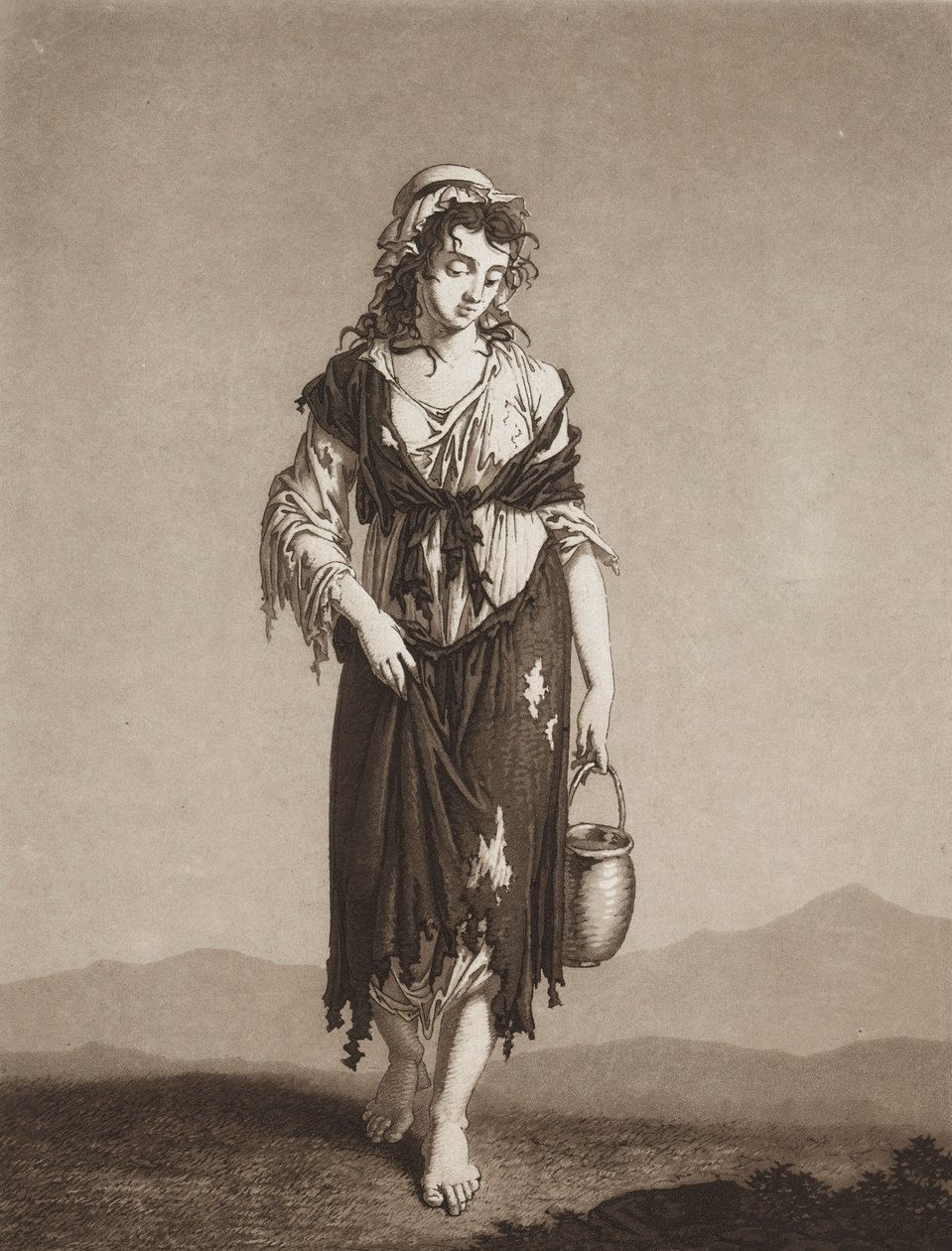 The Young Beggars, c. 1800. de Karl Ludwig Bernhard Buchhorn