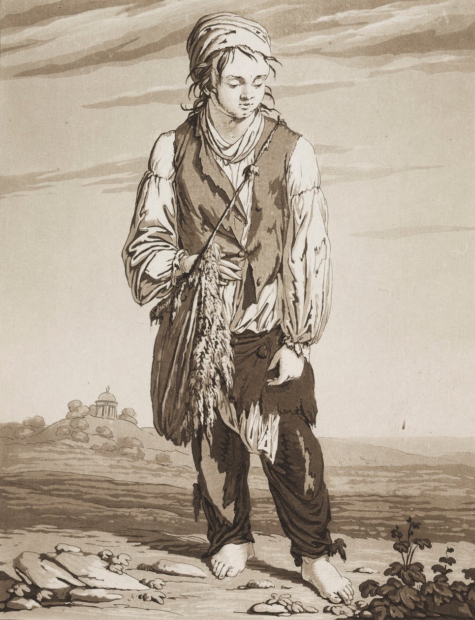 The Young Beggars, c. 1800. de Karl Ludwig Bernhard Buchhorn