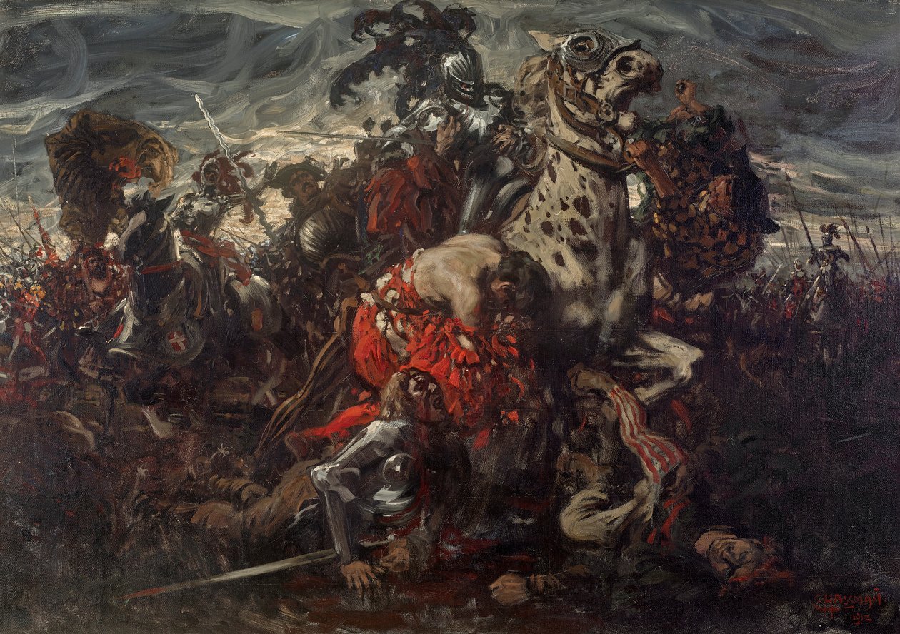 A Batalha de Pavia, 1912. de Karl Ludwig Hassmann