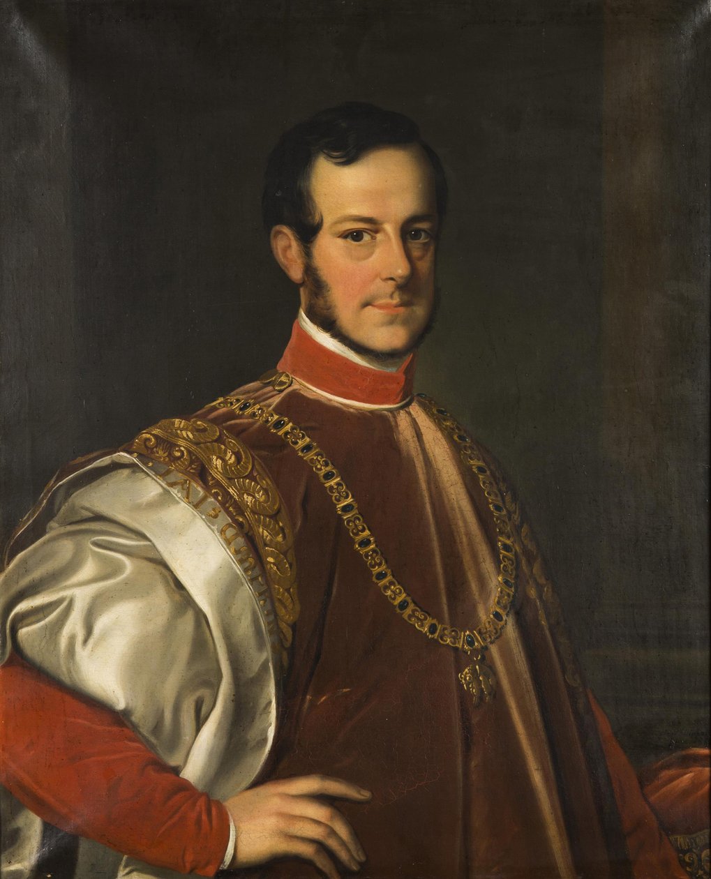 Retrato do príncipe Johann Adolf II de Schwarzenberg 1799-1888, 1852. de Karl Ludwig Philippot