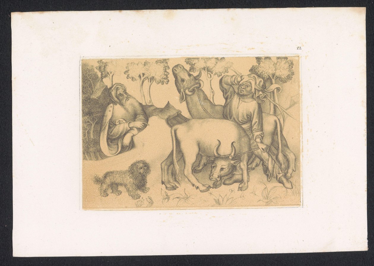 Paulus van Thebe é conhecido com dois ossens Desenhos e estudos de um mestre holandês do século XV. Século. Baseado nos originais mantidos na Biblioteca Real de Berlim (título da série) de Karl Palzow