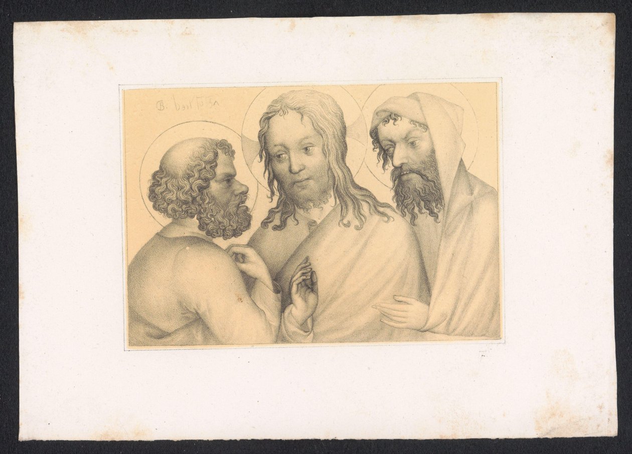 Roeping van Petrus em Andreas Desenhos e estudos de um mestre holandês do século XV. Século. Baseado nos originais mantidos na Biblioteca Real de Berlim (título da série) de Karl Palzow