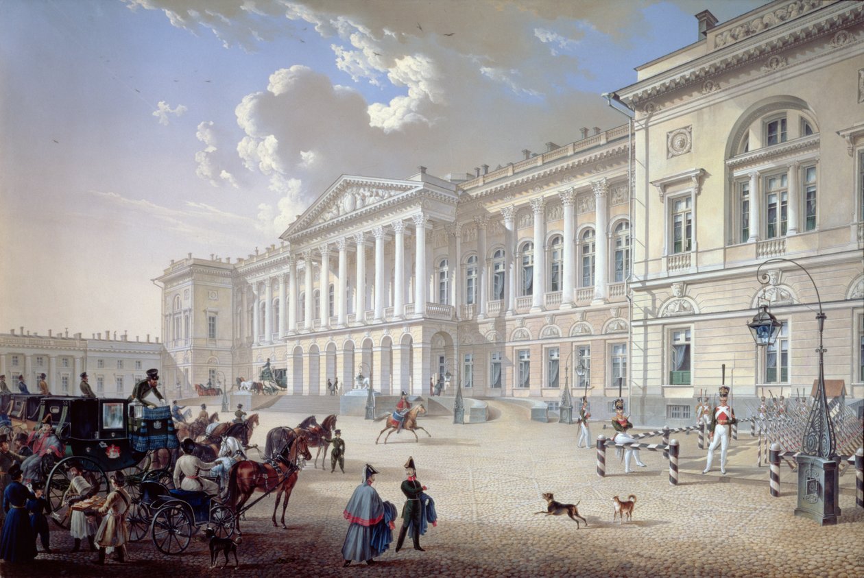 O Palácio Mikhailovsky, São Petersburgo, 1832 de Karl Pavlovich Beggrov