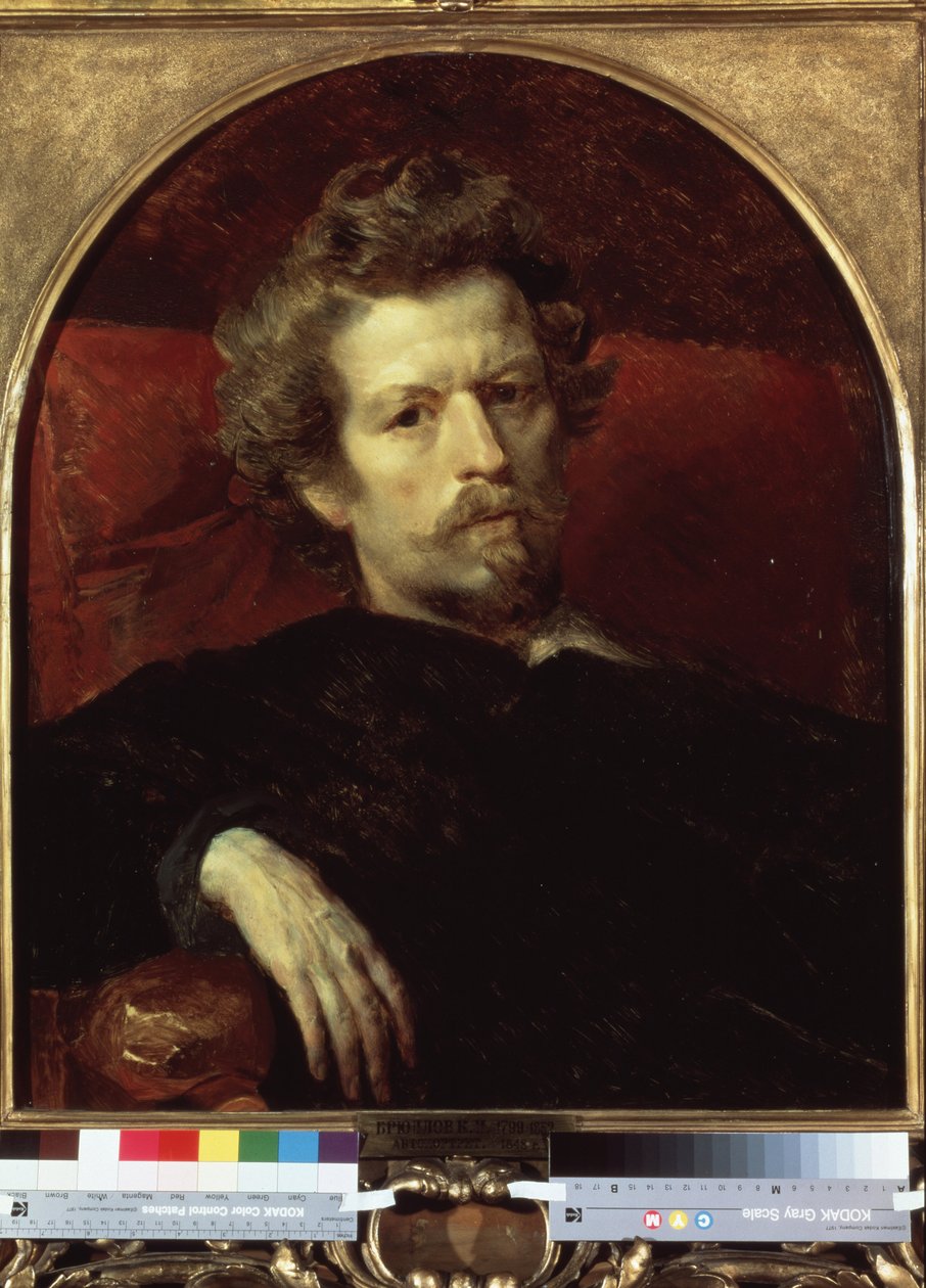 "Autoportrait" Peinture de Karl Pavlovich Briullov (Brioullov) (1799-1852) 1848 Museu Estatal Russo, São Petersburgo de Karl Pavlovich Bryullov
