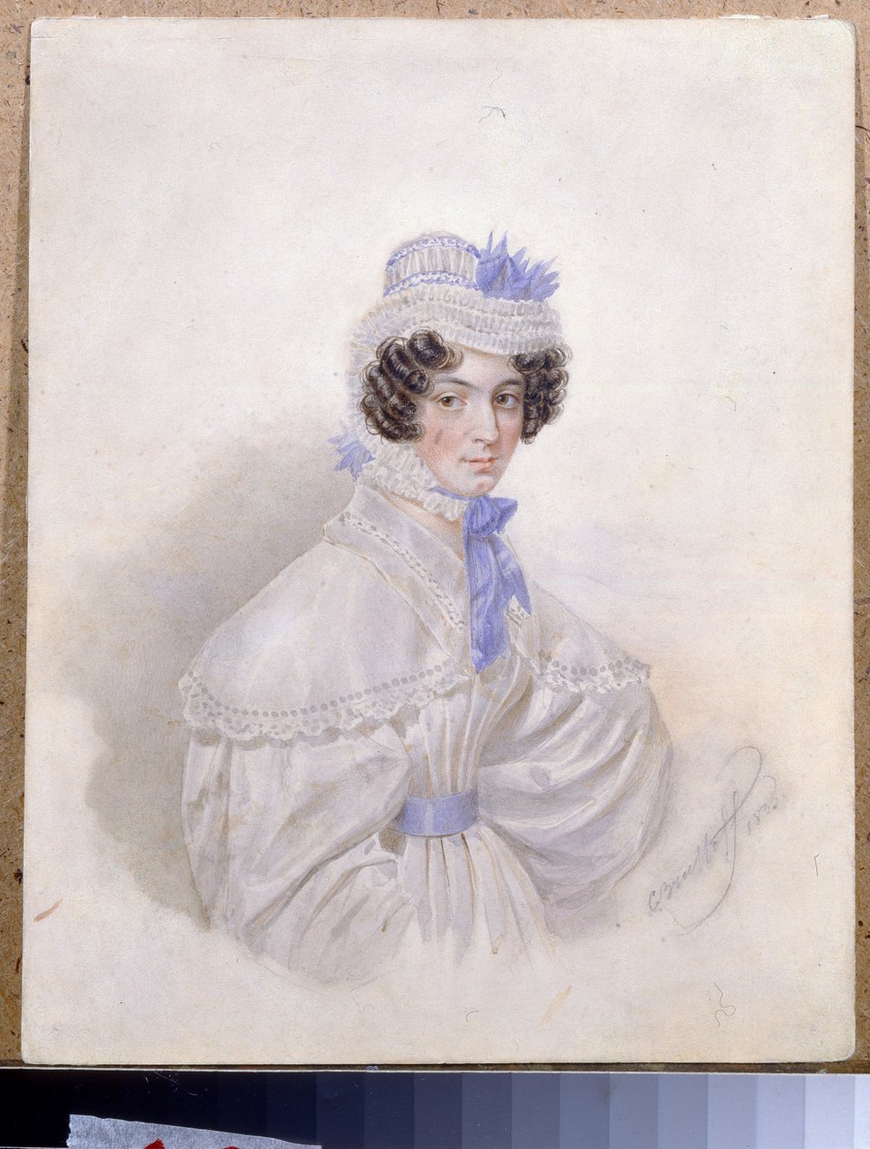 Retrato de Anna Borisovna Bakunina (1802-1835). Oeuvre de Karl Pavlovich Briullov (Brioullov) (1799-1852), aquarelle sur papier de Karl Pavlovich Bryullov