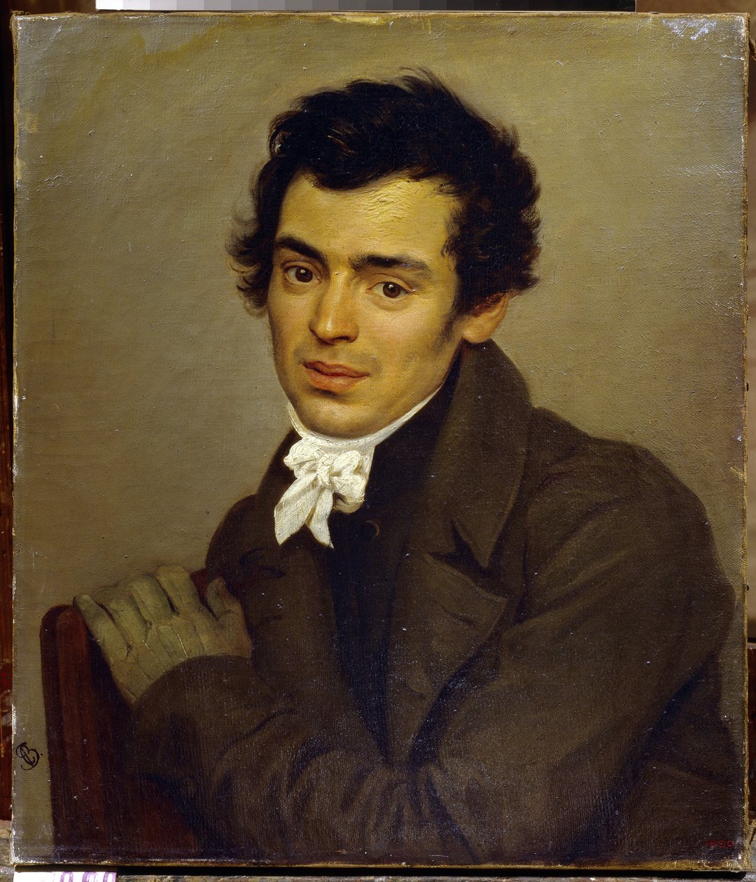 Retrato do Arquitecto Konstantin Thon (Retrato do Arquitecto Konstantin Thon) - Pintura de Karl Pavlovich Briullov (Brioullov) (1799-1852), óleo sobre tela de Karl Pavlovich Bryullov
