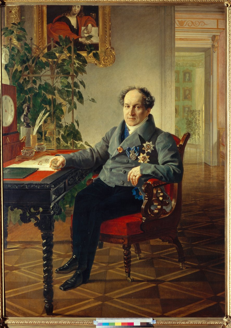 Retrato do príncipe Alexandre Nikolaievitch Golitsyne (1773-1844) (Retrato do príncipe Alexandre Nikolaievich Golitsyn (1773-1844) - Peinture de Karl Briullov (Brioullov) (1799-1852) de Karl Pavlovich Bryullov