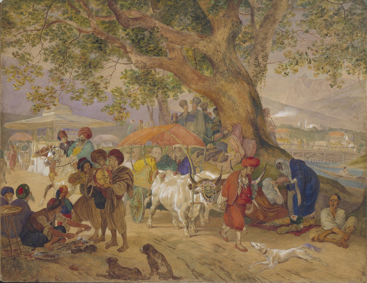Sweet Water Springs perto de Constantinopla, 1849 de Karl Pavlovich Bryullov