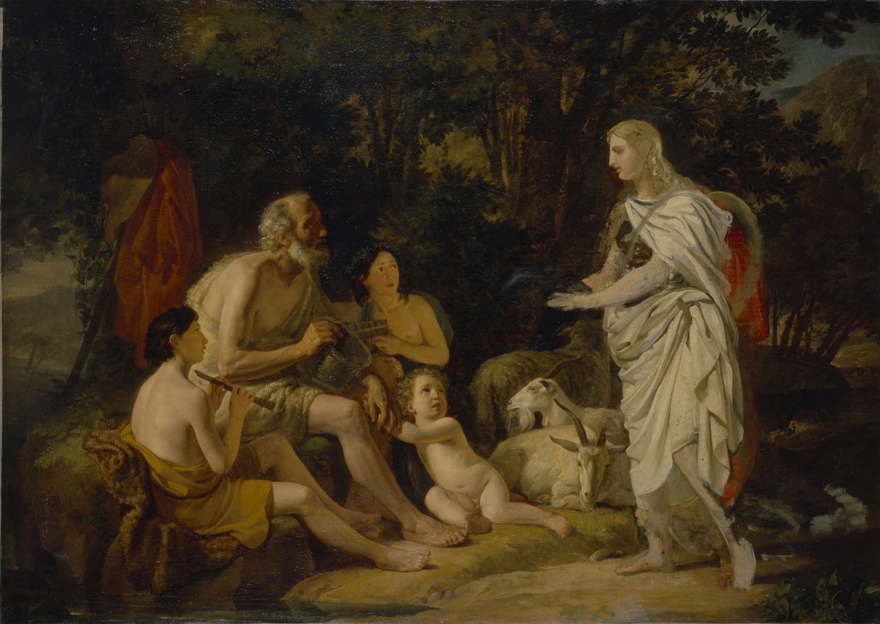 Erminia e os pastores, 1824 de Karl Pavlovich Bryullov