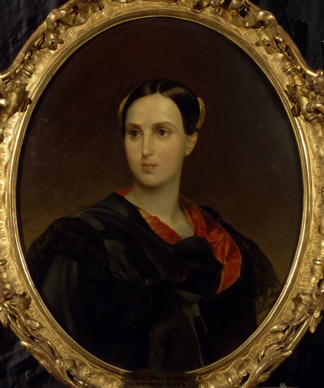 Retrato da condessa Olga Pavlovna Fersen Stroganova 1808-1837, c. 1837 de Karl Pavlovich Bryullov