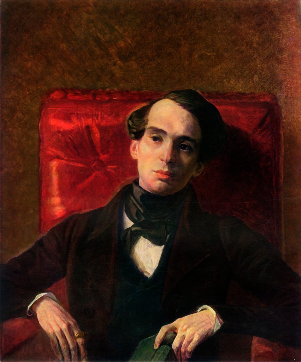 Retrato do escritor Alexandr Nikolayevich Strugovshchikov, 1840, 1965. de Karl Pavlovich Bryullov