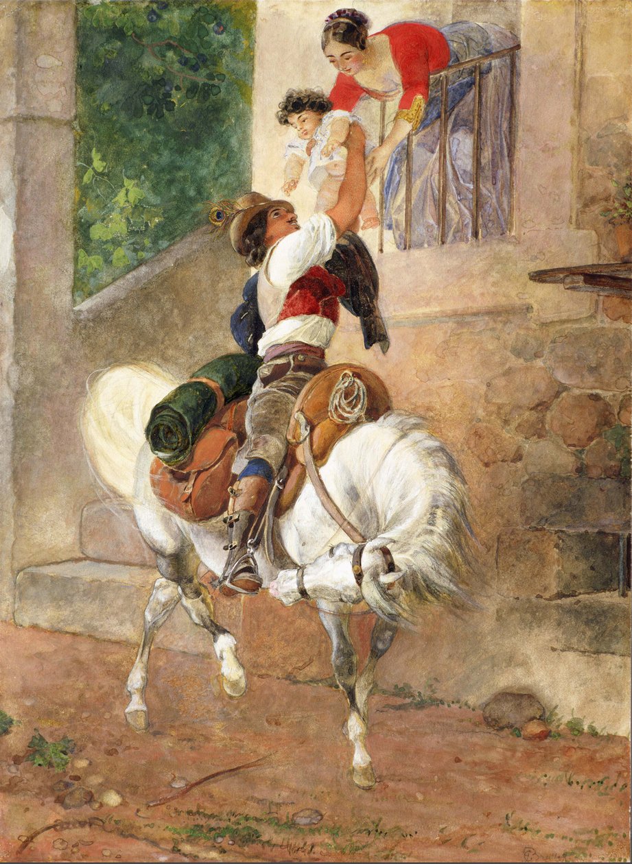 Retorno de uma casa de pastor romana, 1851-1852. de Karl Pavlovich Bryullov