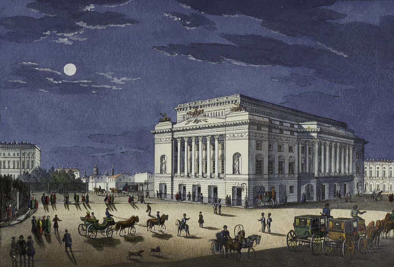 O Teatro Alexandrinsky em São Petersburgo, primeira metade do século XIX. de Karl Petrovich Beggrov