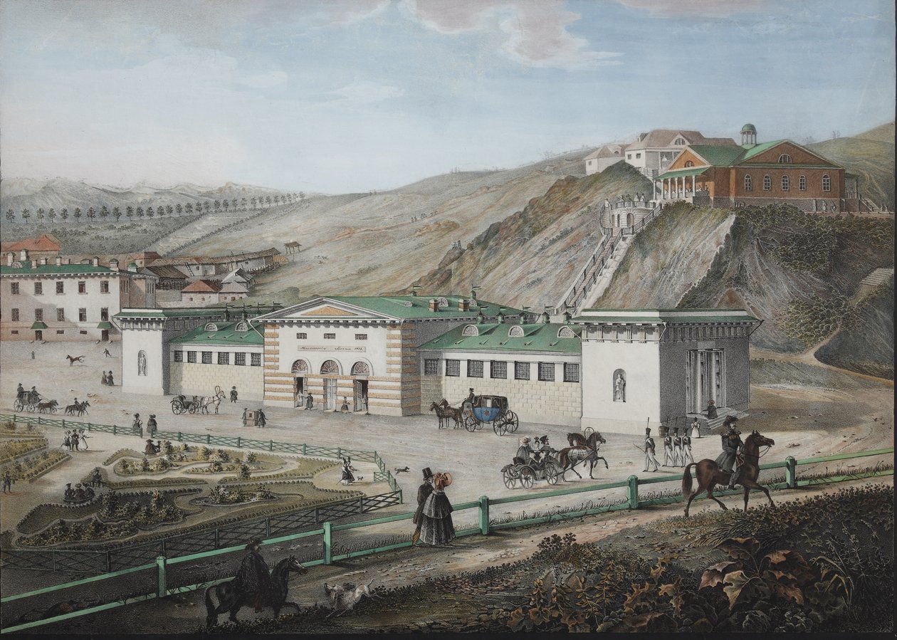 As nascentes de água mineral do Cáucaso, em meados do século XIX de Karl Petrovich Beggrov