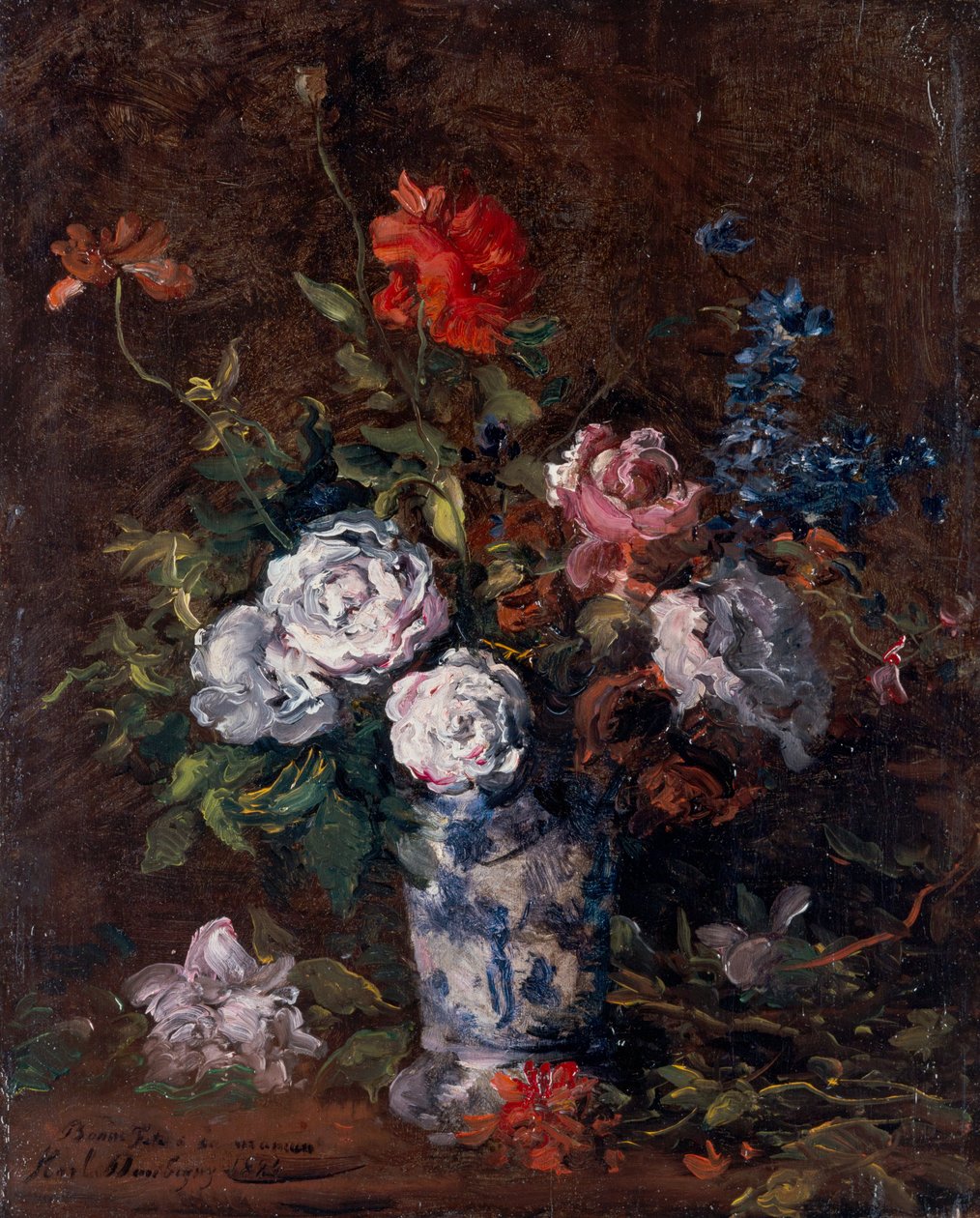 Ramo de flores de Karl Pierre Daubigny