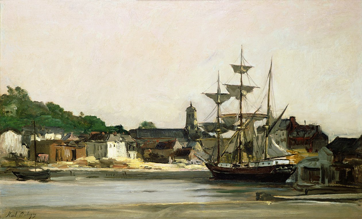 O porto em Honfleur de Karl Pierre Daubigny
