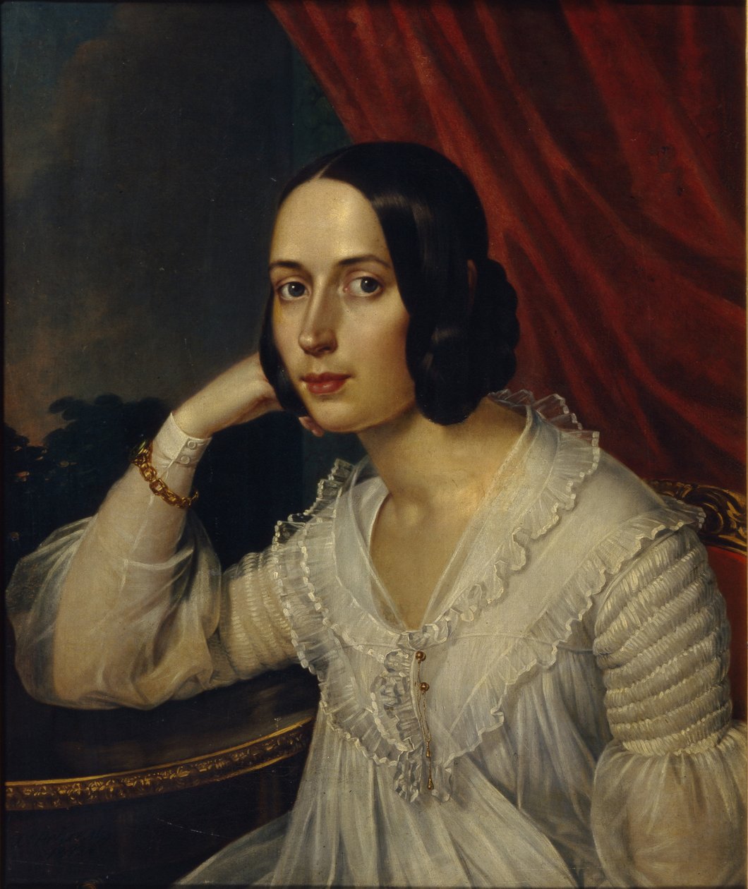 Retrato de Natalia Alekseevna Tuchkova-Ogareva 1829-1913, 1842 de Karl Reichel