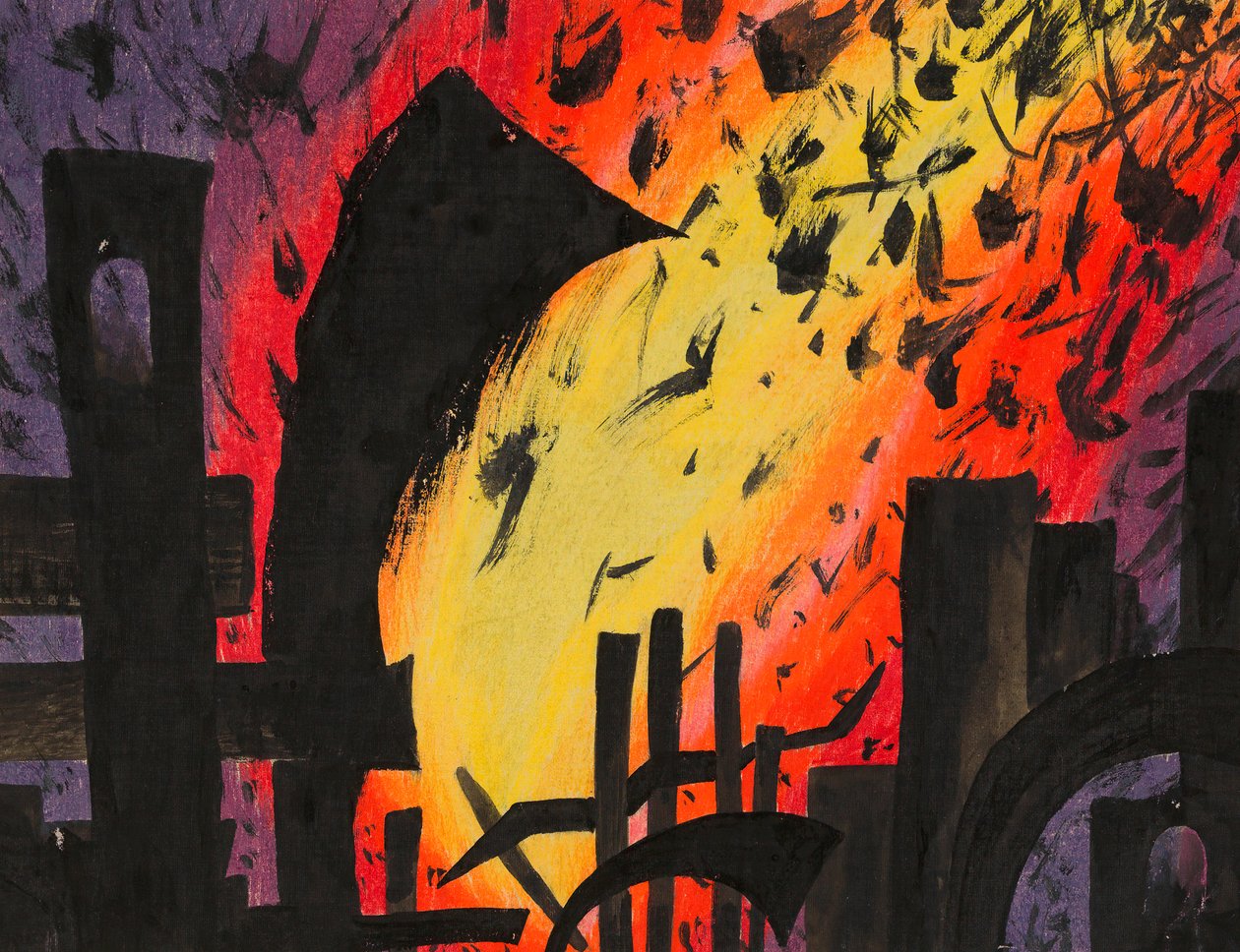 Catástrofe, c.1928 (tinta indígena sobre papel) de Karl Wiener
