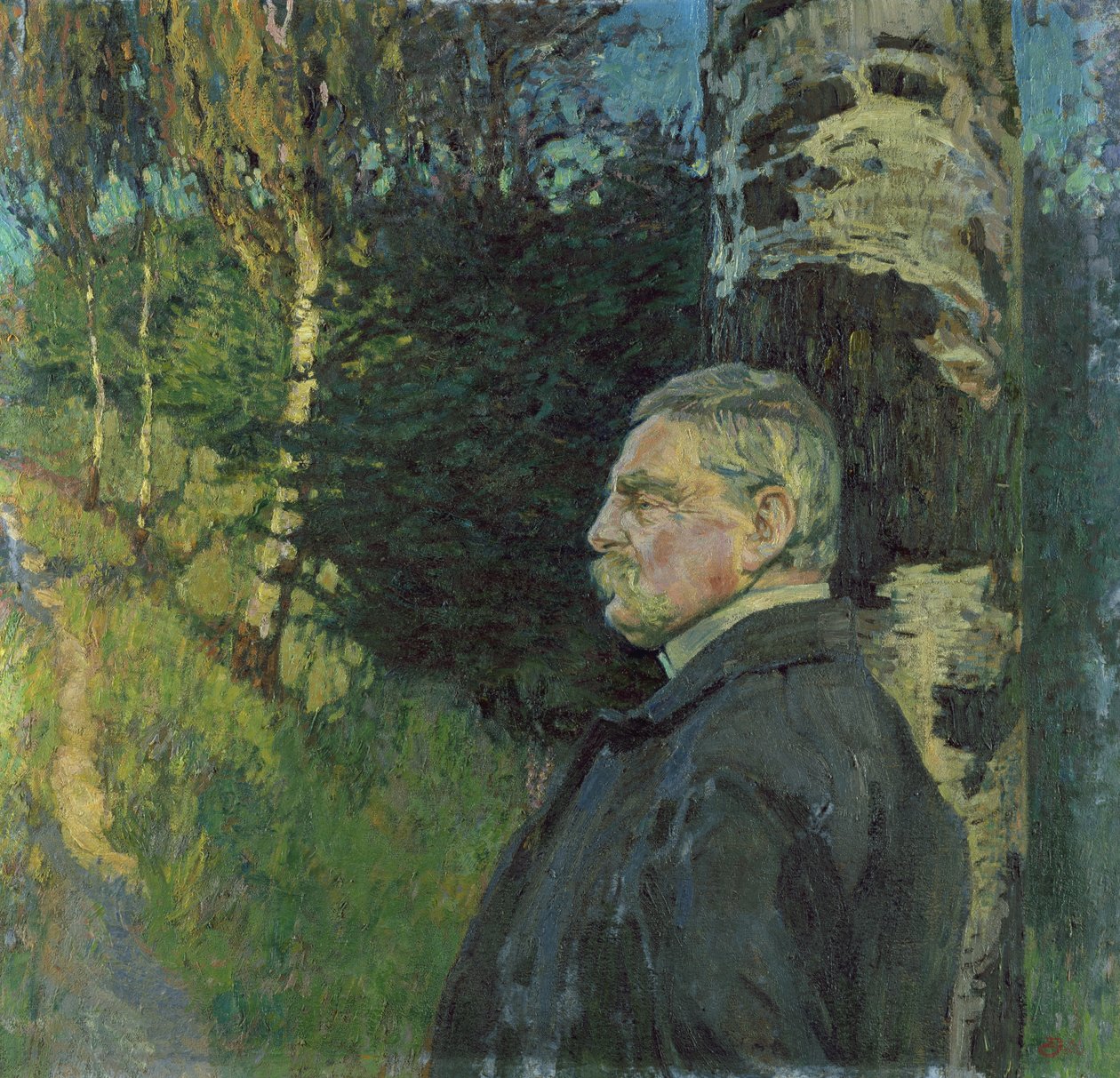 Retrato de Detlef von Liliencron (1844-1909) 1906 (óleo sobre tela) de Karl Wilhelm Arthur Illies