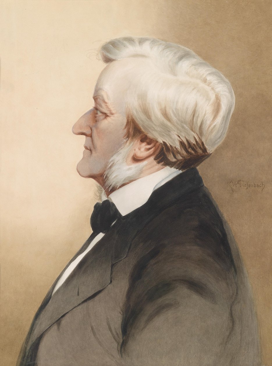 Retrato do compositor Richard Wagner 1813-1883, c. 1913 de Karl Wilhelm Diefenbach