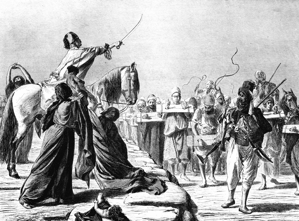 Cena de recrutamento sob Mohammed-Ali, 1881 de Karl Wilhelm Gentz