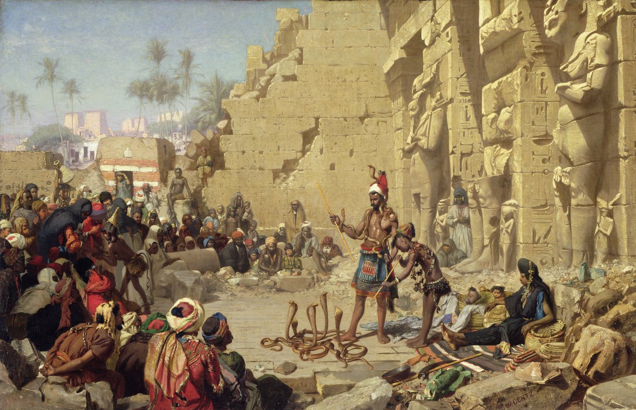 O Encantador de Serpentes, 1872 de Karl Wilhelm Gentz