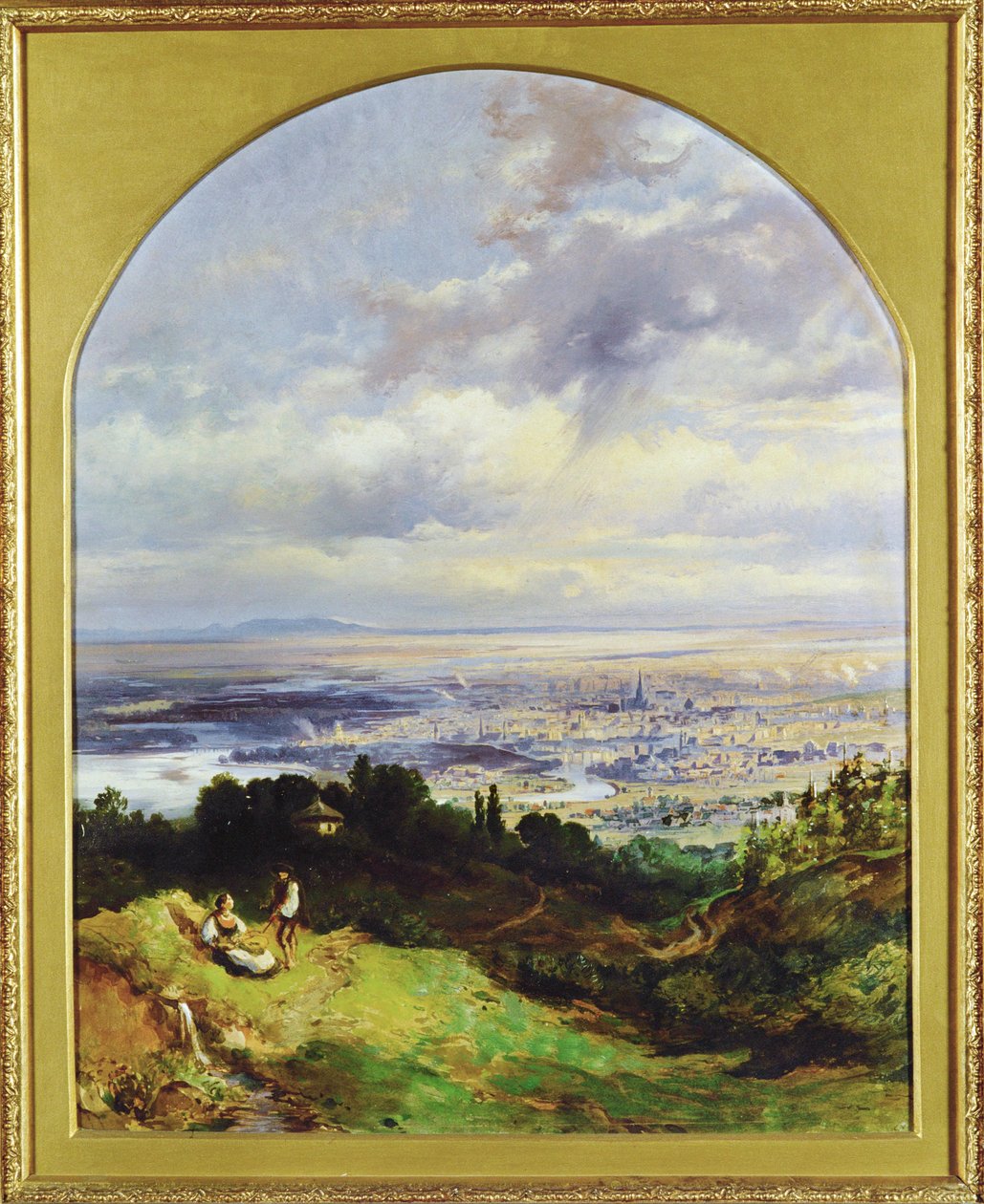 Blick auf Wien - Viena por volta de 1860 ... (pintura sobre tela) de Karl the Elder Schweninger