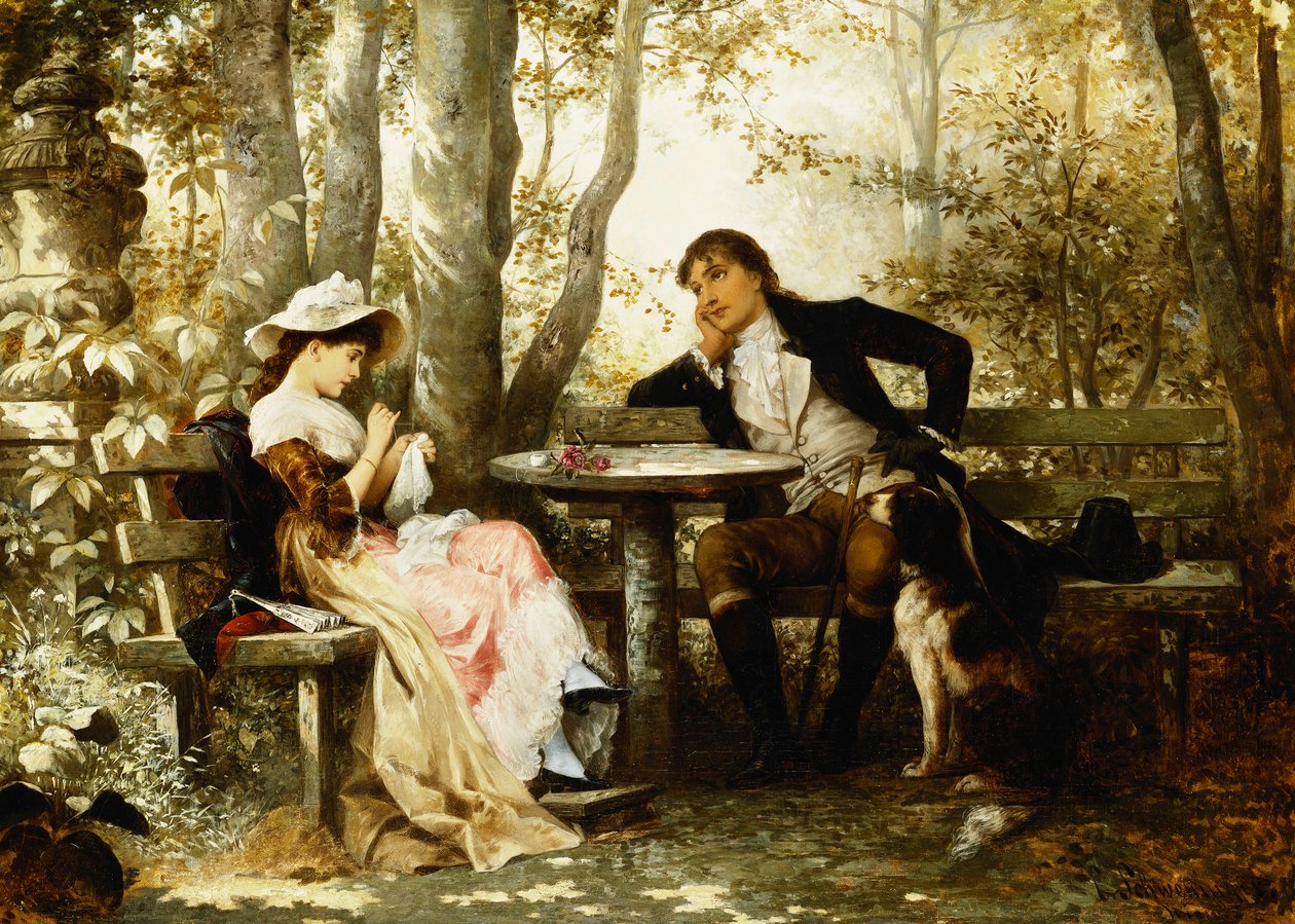 Conversa fiada; Uma conversa, 1887 de Karl the Elder Schweninger