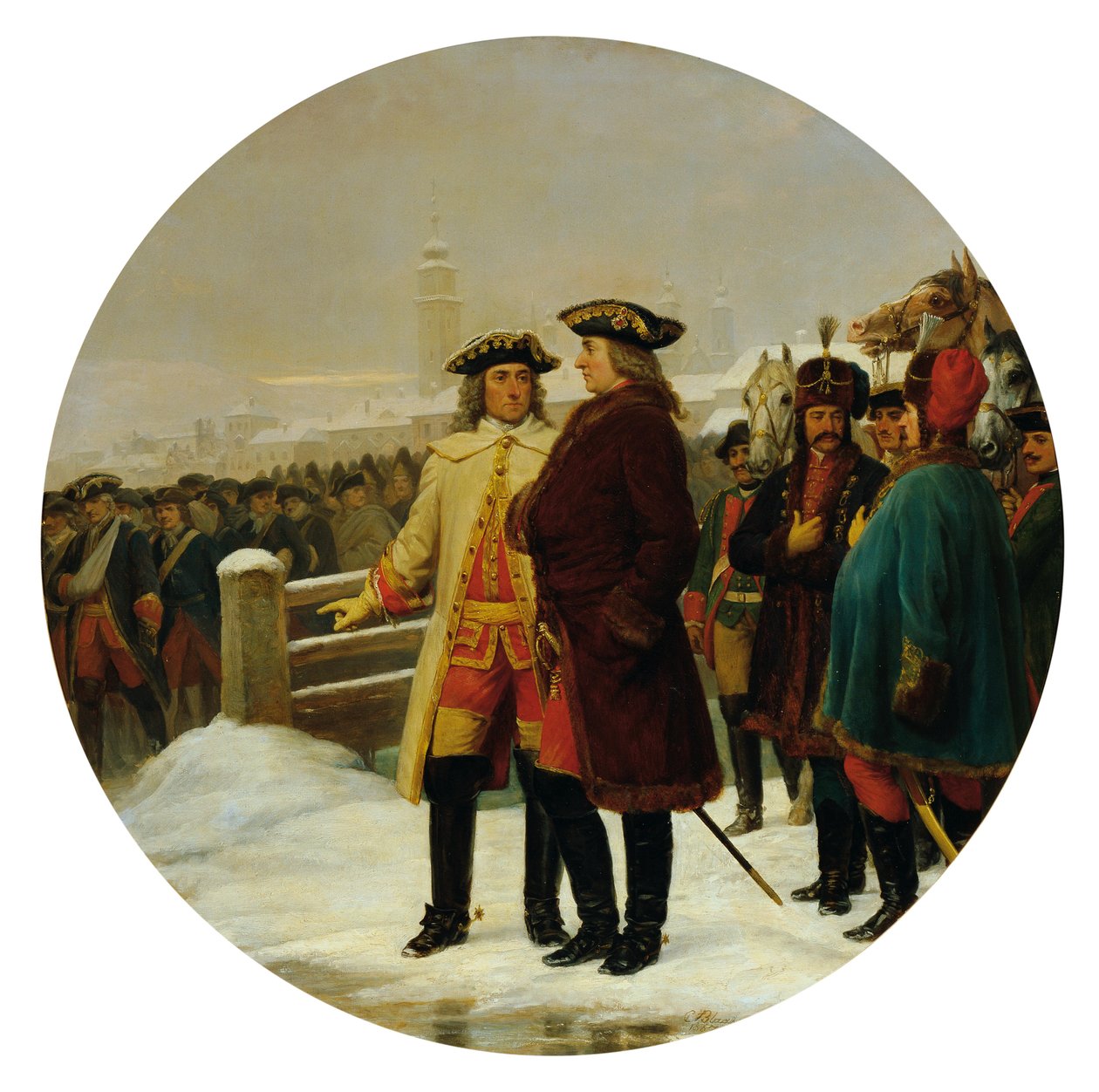 A capitulação de Linz em 1742 de Karl von Blaas