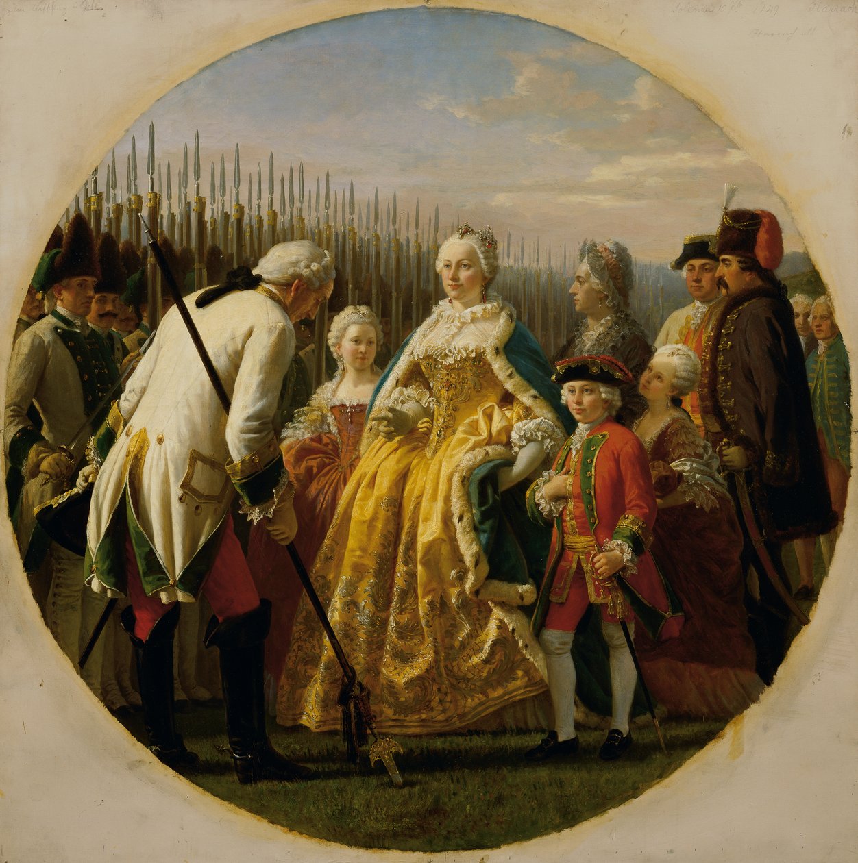 A reunião em Solenau, em 1749 de Karl von Blaas