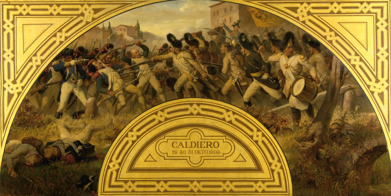 A Batalha de Caldiero 1805 de Karl von Blaas