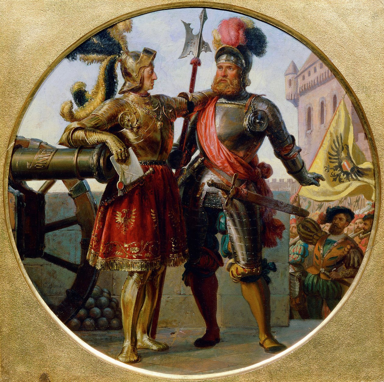 Imperador Maximiliano I e Georg von Frunsberg, 1868 de Karl von Blaas