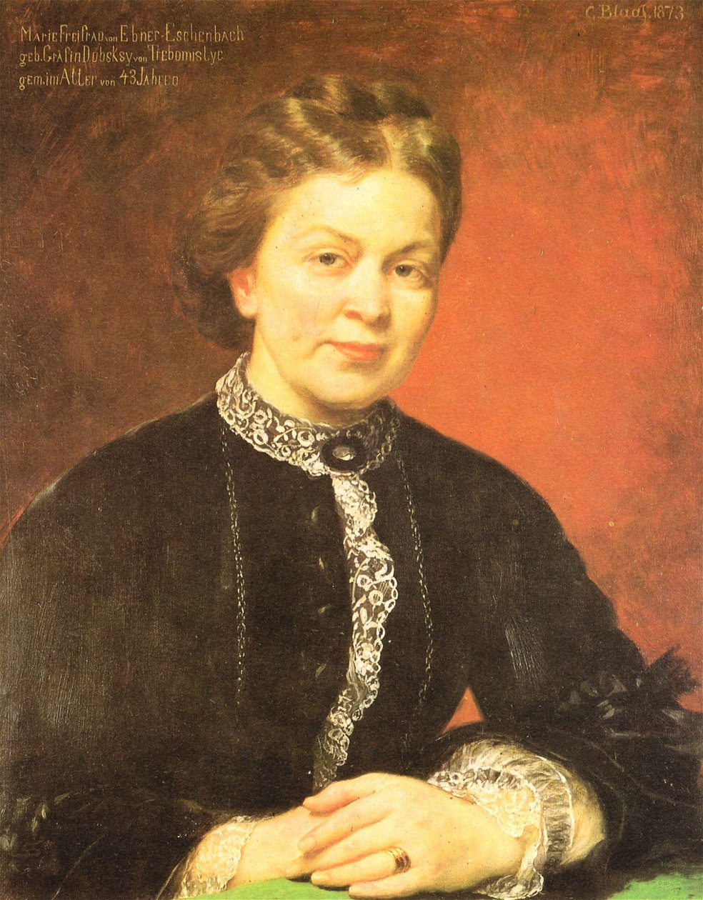 Alemão: Marie Freifrau von Ebner-Eschenbach de Karl von Blaas