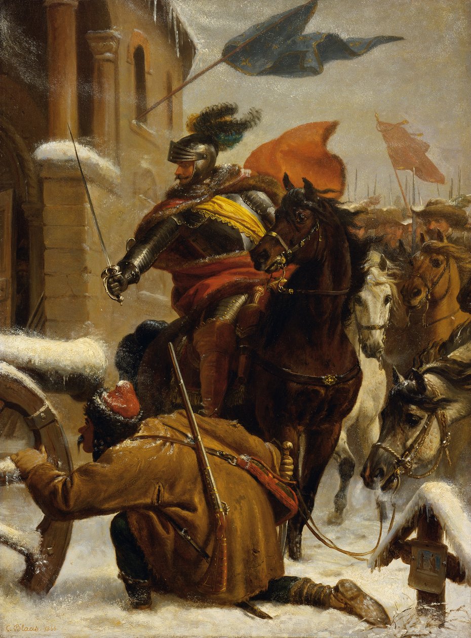 O ataque de Johann de Werth perto de Tuttlingen, 1643, 1866. de Karl von Blaas