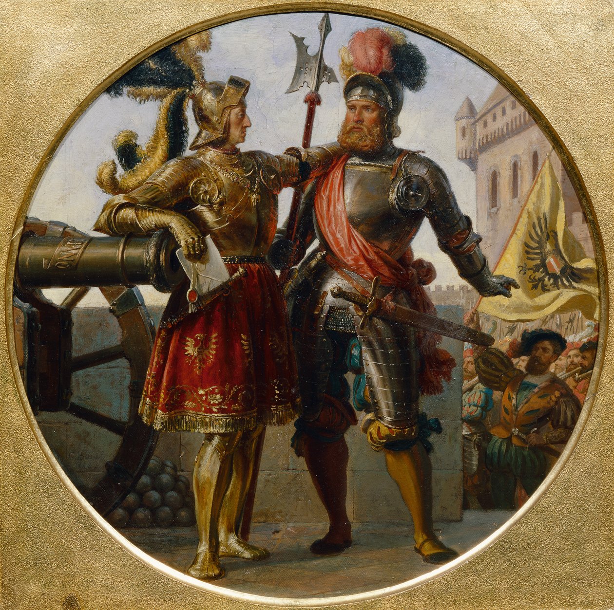Imperador Maximiliano I e George de Frundsberg de Karl von Blaas