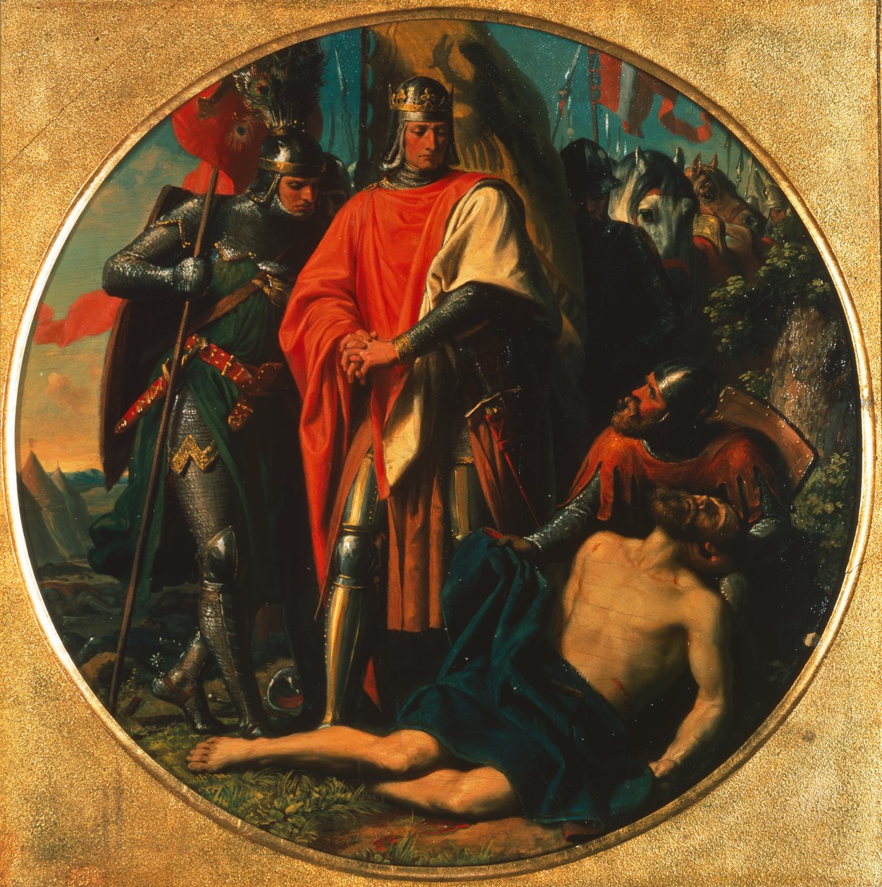 Rudolf I de Habsburgos no corpo de Ottokar, perto de Dürnkrut 1278 de Karl von Blaas