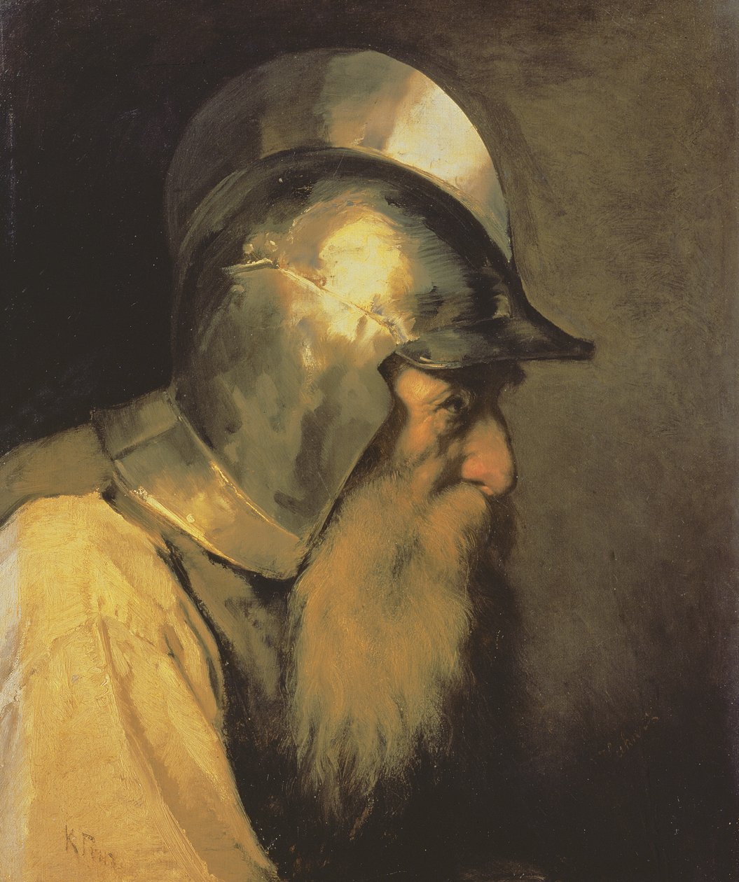 Um antigo guerreiro do tempo dos huguenotes, 1870 de Karlis Fridikh Huns