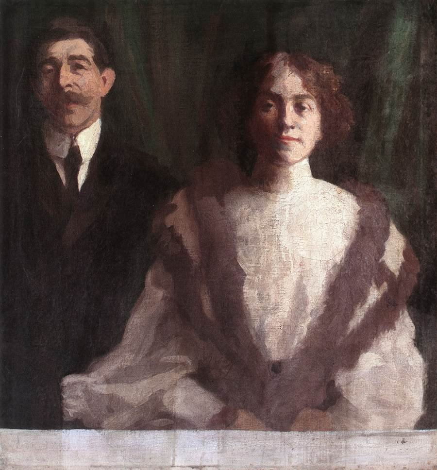 Cezar Herrer e sua esposa em Nagybanya de Károly Ferenczy