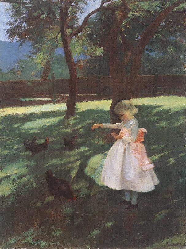 Alimentando as Galinhas de Károly Ferenczy
