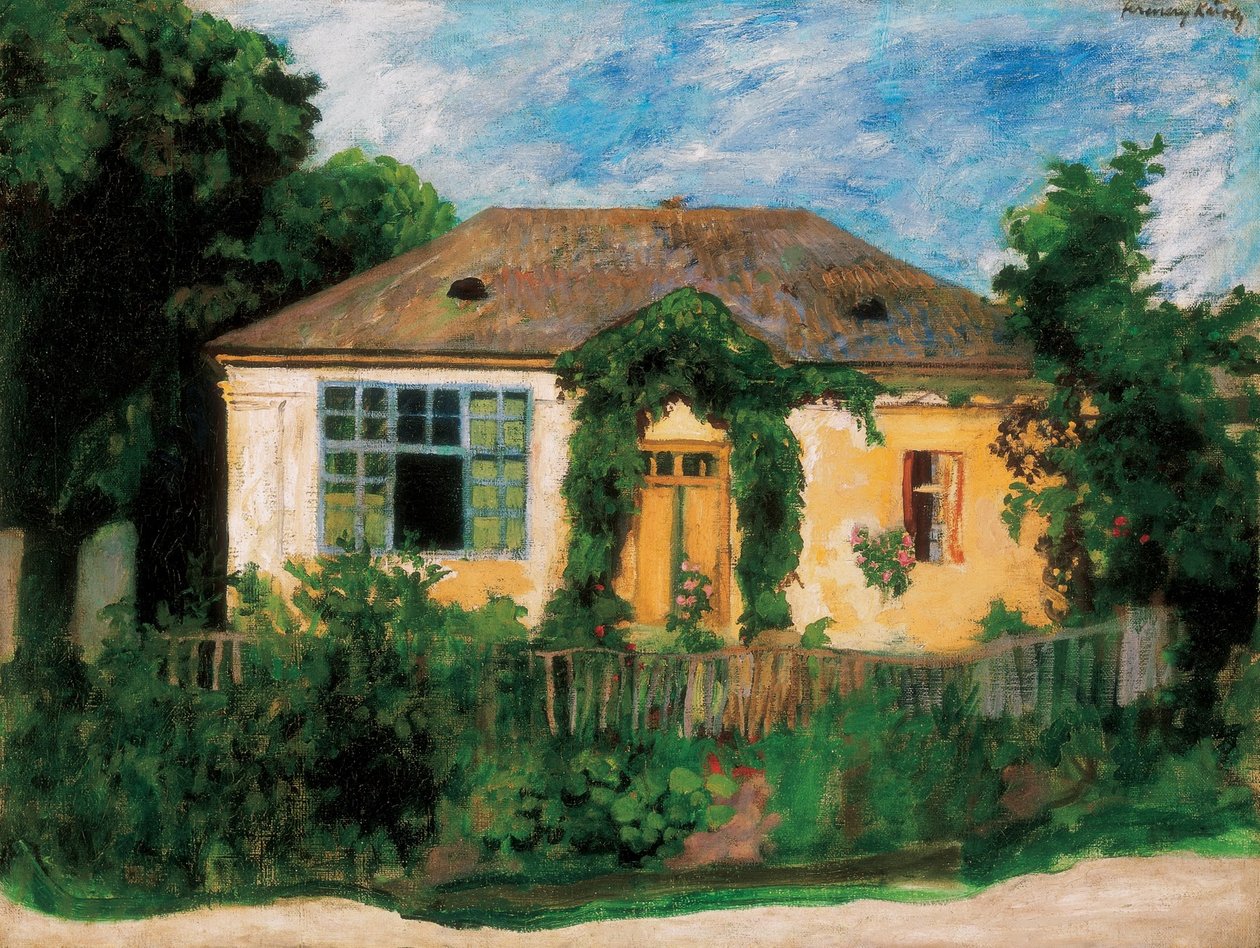 Meu estúdio em Nagybanya House entre árvores de Károly Ferenczy