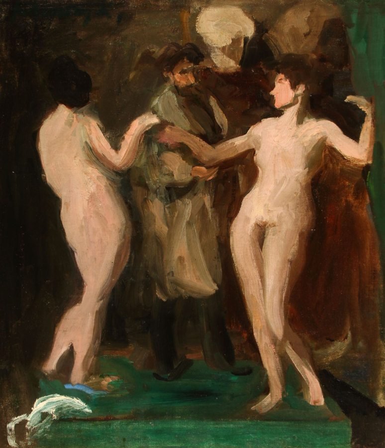 Pintor e Modelos de Károly Ferenczy