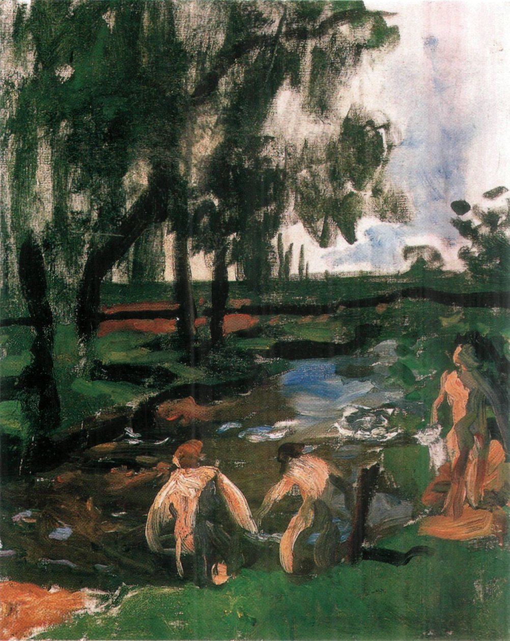 Esboço de verão meninos de banho de Károly Ferenczy
