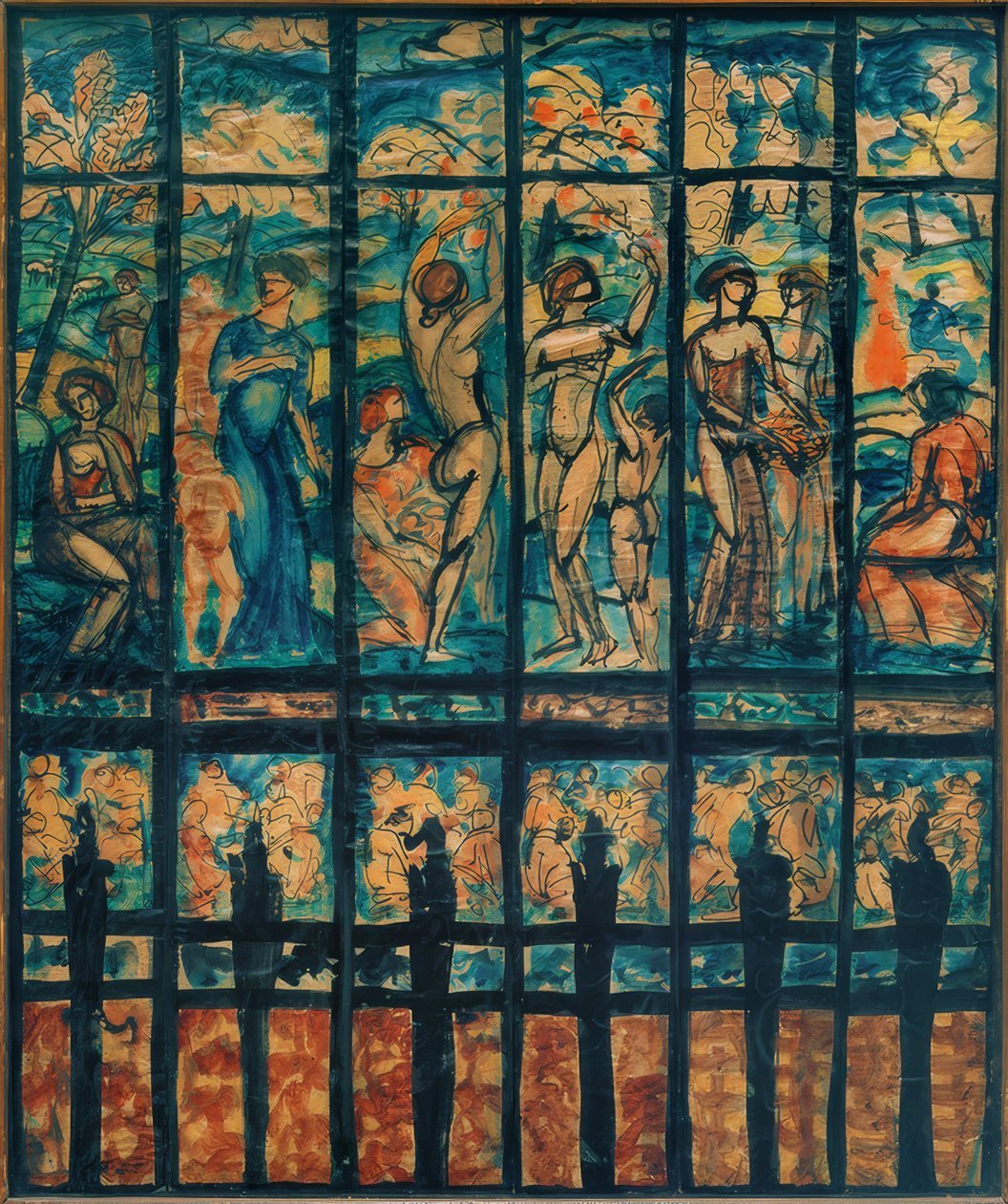 Design para vitrais de Karoly Kernstok