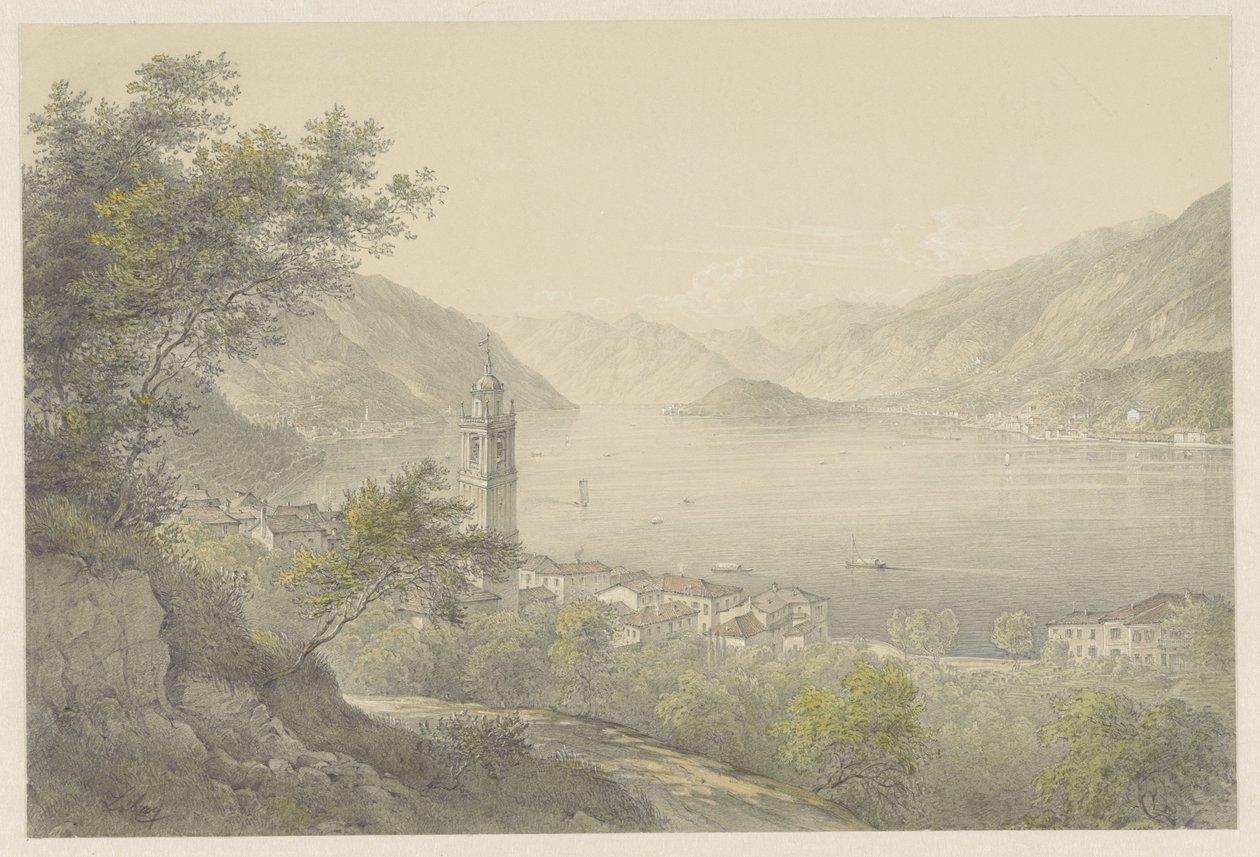 Bellagio, no Lago Como de Karoly Lajos Libay