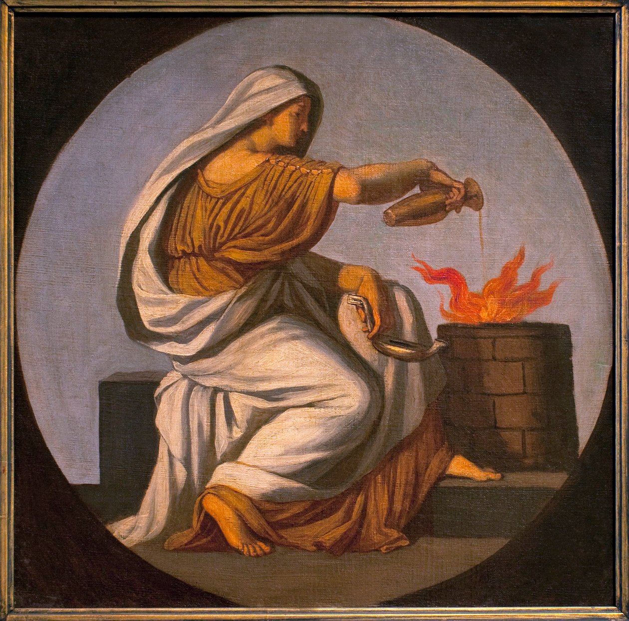 Alegoria de fogo. Pintura de Karoly Lotz (1833-1904), óleo sobre tela. Arte húngara de Károly Lotz
