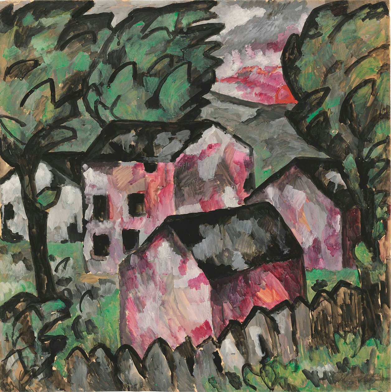 Paisagem, 1911. de Kazimir Severinovich Malevich